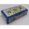 Беломорские узоры / The box is wooden "Shenkurskiy painted blue" height 5 cm