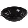 STYROLPLAST / Disposable round containers, 750 ml, SET 75 pcs., WITHOUT LID, PET, black (lids 605111)