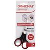 Scissors AVISMA "Soft Grip", 140 mm rubber inserts, black-red, 3-sided sharpening
