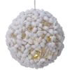 Kaemingk / Lampada a sospensione sfera Frosty 20 cm, 15 lampade LED bianco caldo, funzionamento a batteria, IP20