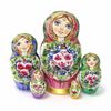 Фабрика Матрешек / Factory Matryoshka / Matryoshka Katya with a bouquet pink, 5 m 14 cm