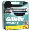 Replacement shaving cassettes 6 pcs. GILLETTE Mach3, for men