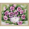 Опт-картина / Mosaico de diamantes 40x50, Pansies de strass redondos