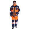 Warm suit "Road worker", fluorescent orange + blue