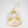 Потешный промысел / Christmas tree toy made of porcelain "Angel white dress"