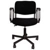 Armchair KR08, with armrests, black