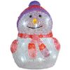 Kaemingk / Figura luminosa Muñeco de nieve Frosty Violet 24 cm, 20 lámparas LED, funciona con pilas, IP44
