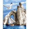 Опт-картина / Pintura por números 40x50 Velero y Gaviota