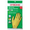 ЛАЙМА / Latex household gloves "Lux" REUSABLE, cotton dusting, dense, size S (small)