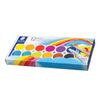 Watercolor STAEDTLER (Germany), 12 colors + white, with brush, plastic box