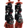 Decor and Gift / A estatueta de madeira "Асмат preto, vermelho" 20 cm