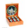 “Zakaznoy” cognac zirconia set with a 150 mm plate in a wooden box exclusive souvenir products