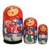 Matreshka "hoa hồng" 3 búp bê