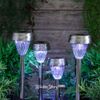 Kaemingk / Solar Una 24 cm solar garden lights set, 4 pcs, cold white LED, IP44
