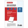 BRAUBERG / Replacement block for a notebook on rings, A4, 80 sheets, "White" / 10 pcs.