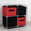 Доляна / Doliana / Clothes storage rack, 4 boxes, 60 × 29 × 60 cm, color red-black