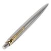 Bút bi PARKER "Jotter Core Stainless Steel GT", vỏ màu bạc, các chi tiết mạ vàng, màu xanh lam
