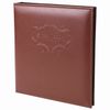 Photo album BRAUBERG 20 magnetic sheets, 23х28 cm, smooth skin, with rings, brown