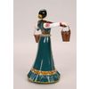 Vernissage of History / Small figurine of a Cossack girl with a yoke (hand-painted)