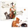 BRAUBERG / Notebook for A4 sheet music, 8 sheets, coated cardboard cover, vertical, "Animals" / 25 pcs.