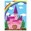 Coloring by numbers A5, ONLANDIA "CASTLE", WITH ACRYLIC PAINTS on cardboard, brush