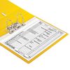 Folder-Registrar BRAUBERG with double-sided PVC coating, 70 mm, yellow