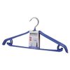 BRABIX / Standard coat hangers, size 46-48, SET of 3 pieces, metal / PVC, hooks for skirts and shoulder straps, blue