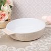 Доляна / Doliana / Baking dish "Ornament", 1.45 L, 28.5 × 23 × 6.4 cm, white