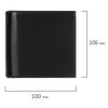 Purse mens BEFLER "Classic", 100х106 mm, genuine leather button, black