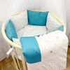 Dreams Store / Set of sides for a round baby cot "Emerald"