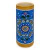 Беломорские узоры / Pencil holder wood "Shenkurskiy painted on a blue background"
