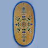 Беломорские узоры / Board kitchen oval "Shenkurskiy blue painted" 45 cm