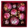 Жостово / Set of 9 Christmas balls in a box