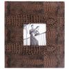 Photo album BRAUBERG 20 magnetic sheets, 23х28 cm, Croco, dark brown