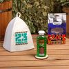 Добропаровъ / Dobroparov / Gift set: hat "February 23" and shampoo