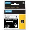 DYMO Rhino Label Printer Cartridge, 24mm x 5.5m, Polyester Ribbon, Extreme Temperature, Black, White