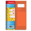 BRAUBERG / Notebook A5, 80 sh., Comb, cage, plastic cover, "RAINBOW" / 4 pcs.