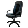 BRABIX Office Chair "Strike EX-525", eco-skin black/blue, grey fabric, TW