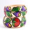 Bracelet with painted polkhovskiy Maydan