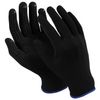 MANIPULA / Nylon gloves "Micron Black PVC", PVC-point, size 10 XL, black, SET of 10 pairs