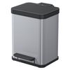 Waste bin Hailo Öko duo Plus M 2 * 9 l., Steel, silver