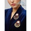 Lace brooch Matryoshka pink