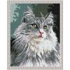 Опт-картина / Khảm kim cương 40x50, kim cương giả mèo Siberia