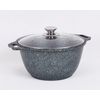 Casserole 3L with glass lid "Granit ultra" (Green) Kukmara