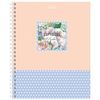 HATBER / Cuaderno, A5, 48 hojas, peine, jaula, relieve texturado, "Acuarela de flores" / 10 uds.