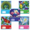 BRAUBERG / Notebook 12 y. cage, cardboard cover, "AMAZING BIRDS" / 20 pcs.