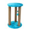 Пижон / Dude / Scratching post with three posts and a shelf, 40 x 40 x 60 cm mix of colors