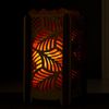 Сималенд /  Salt lamp with dimmer "Basket" pattern leaves