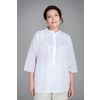 Снежинка / Snowflake / Blouse women's lace elongated with a stand-up collar