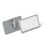 DURABLE / Durable Badge with Pin and Clip with Window, 40 x 75mm, Plastic Gray
